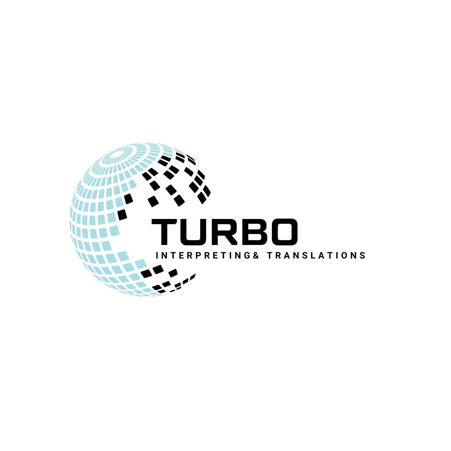 Blue and Green Business Technology Globe Logo